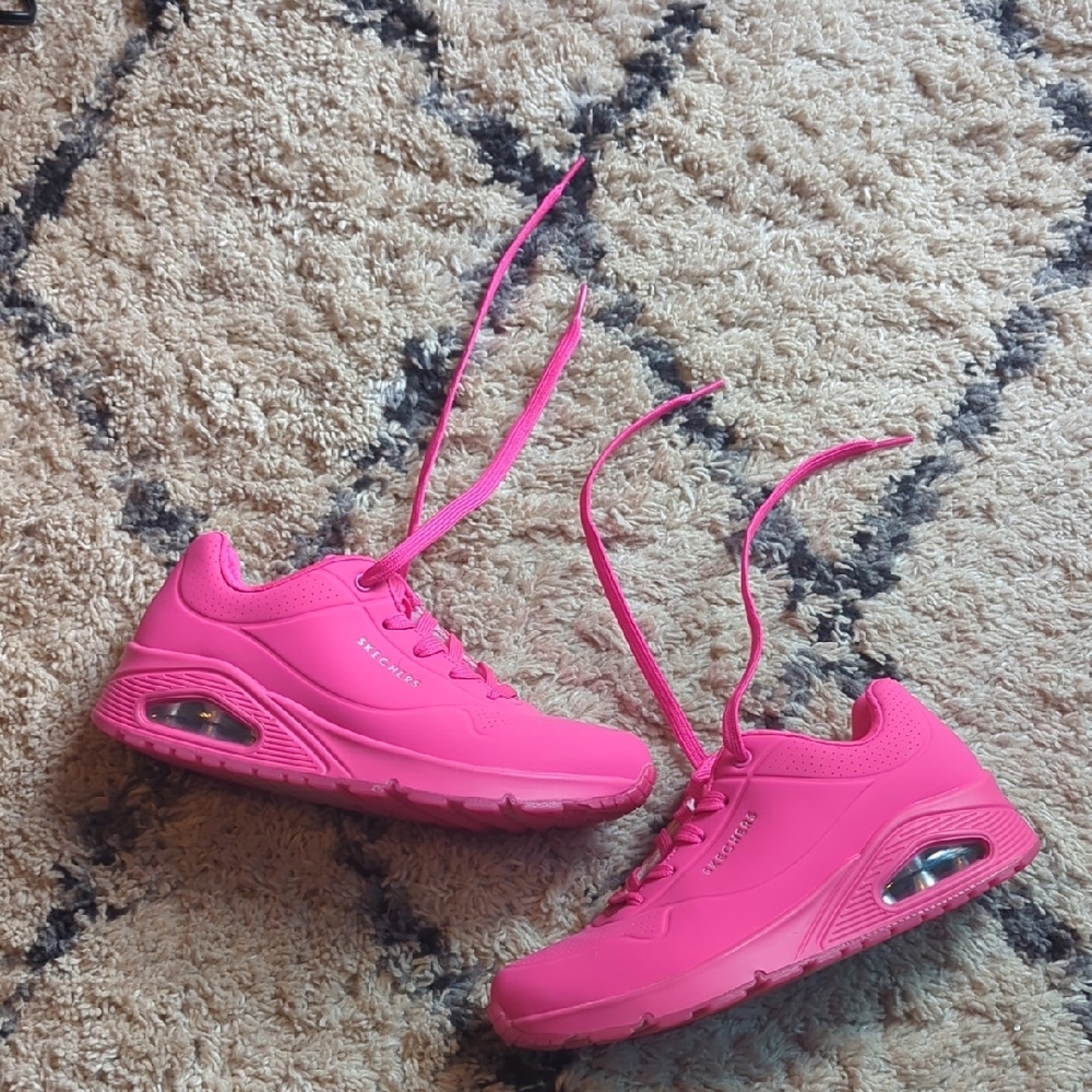 Skechers Women's Vibrant Pink Sneakers - Picture 3 of 5